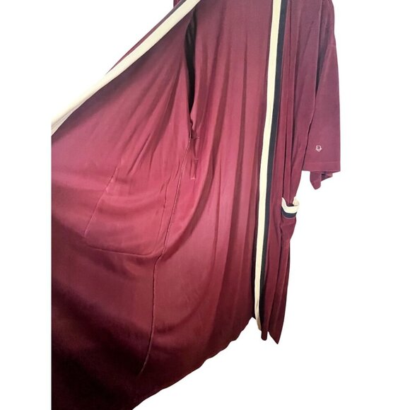 Vintage Christian Dior Red OS Robe De Chambre Luxury Old Money Classic Chic 70s - Picture 5 of 11